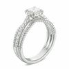 Thumbnail Image 1 of 0.70 CT. T.W. Princess-Cut Diamond Frame Rope Shank Engagement Ring in 14K White Gold