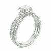 Thumbnail Image 2 of 0.70 CT. T.W. Princess-Cut Diamond Frame Rope Shank Engagement Ring in 14K White Gold