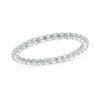 Thumbnail Image 0 of 1.7mm Diamond-Cut Beaded Wedding Band in 10K White Gold - Size 6