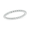Thumbnail Image 1 of 1.7mm Diamond-Cut Beaded Wedding Band in 10K White Gold - Size 6