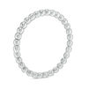 Thumbnail Image 1 of 1.7mm Diamond-Cut Beaded Wedding Band in 10K White Gold - Size 6