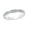 Thumbnail Image 0 of 2.8mm Diamond-Cut Braid Wedding Band in 10K White Gold - Size 6