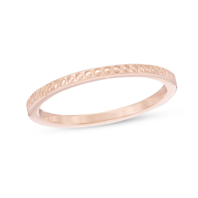 Main Image 1 of 1.5mm Diamond-Cut Channel Dot Wedding Band in 10K Gold - Size 6