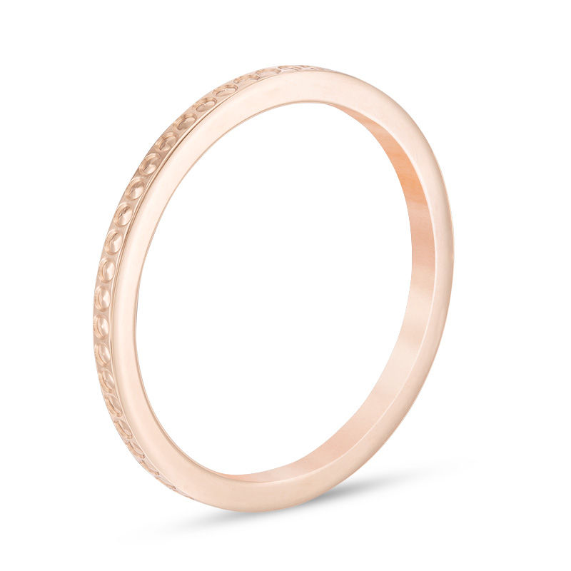 Main Image 2 of 1.5mm Diamond-Cut Channel Dot Wedding Band in 10K Gold - Size 6