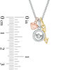 Unstoppable Love™ 0.12 CT. T.W. Diamond Charm Pendant in Sterling Silver with 14K Two-Tone Gold Plate