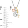 Thumbnail Image 1 of Unstoppable Love™ 0.12 CT. T.W. Diamond Charm Pendant in Sterling Silver with 14K Two-Tone Gold Plate