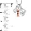 Unstoppable Love™ 0.10 CT. T.W. Diamond "MOM" Charm Pendant in Sterling Silver with 14K Rose Gold Plate