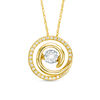 Thumbnail Image 0 of Unstoppable Love™ 0.13 CT. T.W. Diamond Swirl Frame Pendant in 10K Gold