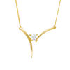 0.25 CT. Certified Canadian Diamond Solitaire Bypass Necklace in 14K Gold (I/I2)