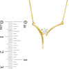 Thumbnail Image 1 of 0.25 CT. Certified Canadian Diamond Solitaire Bypass Necklace in 14K Gold (I/I2)