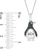 Thumbnail Image 1 of Unstoppable Love™ 0.07 CT. T.W. Enhanced Black and White Diamond Penguin Pendant in Sterling Silver