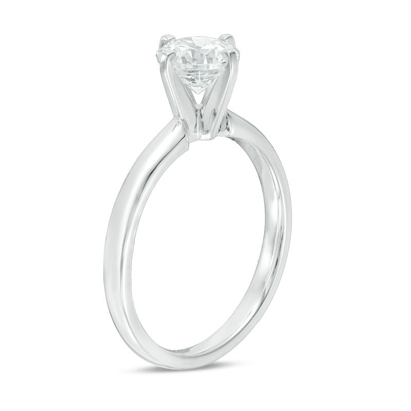 Main Image 2 of 0.70 CT. Certified Canadian Diamond Solitaire Engagement Ring in 14K White Gold (H/SI2)