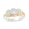 Thumbnail Image 0 of 1.42 CT. T.W. Diamond Past Present Future® Engagement Ring in 14K Two-Tone Gold