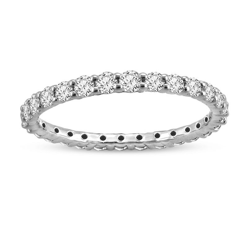 CT. T.W. Diamond Eternity Wedding Band in 14K White Gold|Peoples Jewellers