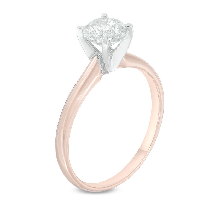 1.00 CT. Certified Diamond Solitaire Engagement Ring in 14K Rose Gold (J/I3)