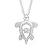 Thumbnail Image 1 of Unstoppable Love™ 0.04 CT. T.W. Diamond Turtle Pendant in Sterling Silver