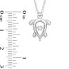 Thumbnail Image 2 of Unstoppable Love™ 0.04 CT. T.W. Diamond Turtle Pendant in Sterling Silver