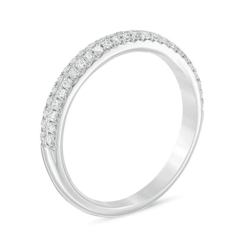 0.30 CT. T.W. Diamond Double Row Anniversary Band in 14K White Gold
