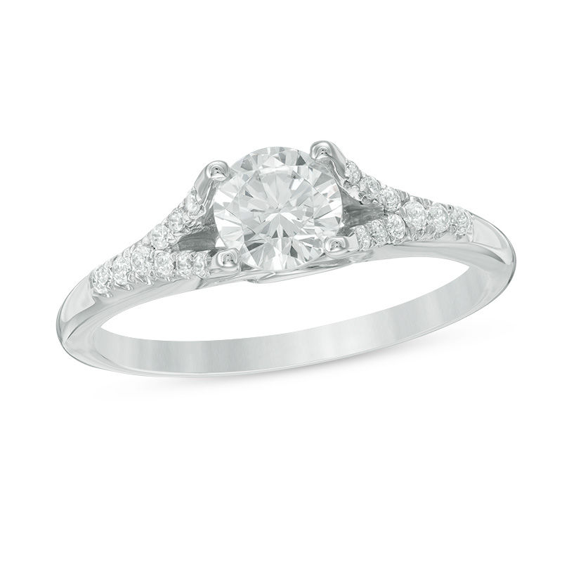 0.58 CT. T.W. Diamond Engagement Ring in 14K White Gold