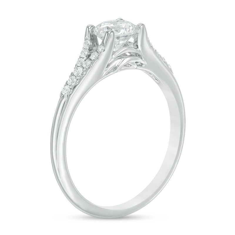 0.58 CT. T.W. Diamond Engagement Ring in 14K White Gold