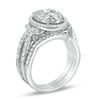 Thumbnail Image 1 of 1.15 CT. T.W. Composite Diamond Oval Frame Twist Bridal Set in 14K White Gold