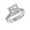 Thumbnail Image 1 of 1.18 CT. T.W. Princess-Cut Diamond Frame Bridal Set in 14K White Gold