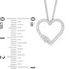 Thumbnail Image 2 of Ever Us™ 0.25 CT. T.W. Two-Stone Diamond Heart Pendant in 14K White Gold - 19&quot;