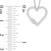 Thumbnail Image 3 of Ever Us™ 0.25 CT. T.W. Two-Stone Diamond Heart Pendant in 14K White Gold - 19&quot;