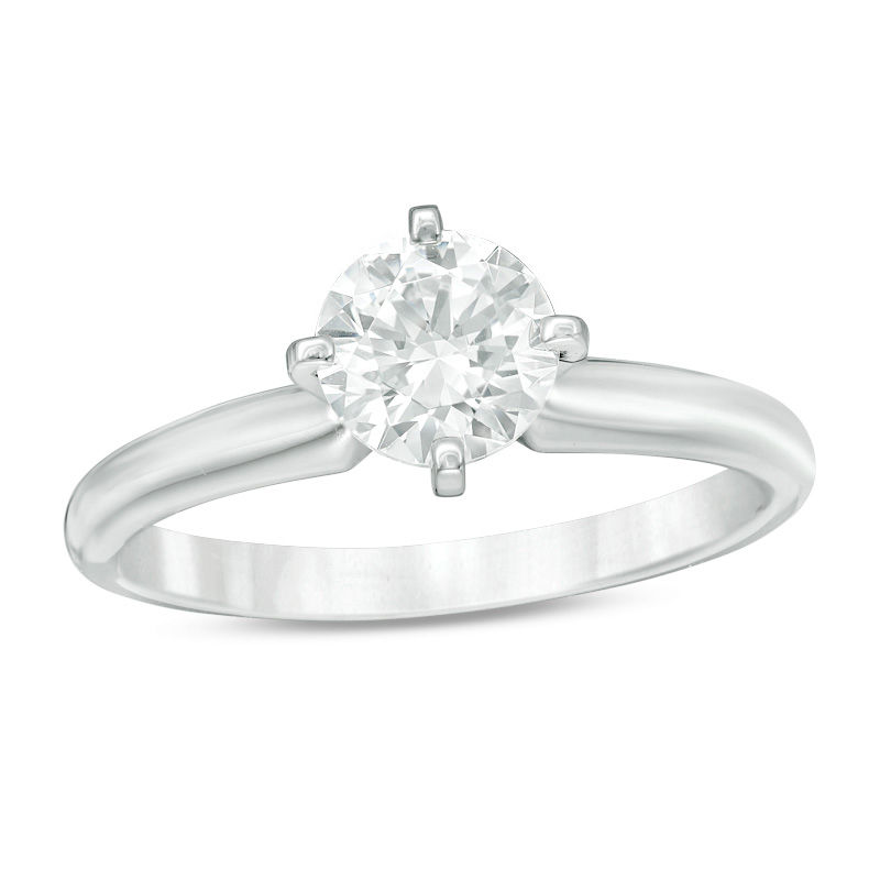 Main Image 1 of 0.50 CT. Certified Canadian Diamond Solitaire Engagement Ring in 14K White Gold (H/SI2)