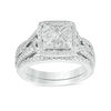 Thumbnail Image 0 of 0.80 CT. T.W. Princess-Cut Diamond Frame Twist Bridal Set in 14K White Gold