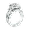 Thumbnail Image 1 of 0.80 CT. T.W. Princess-Cut Diamond Frame Twist Bridal Set in 14K White Gold