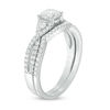 Thumbnail Image 2 of 0.88 CT. T.W. Certified Canadian Diamond Twist Bridal Set in Platinum (H/VS2)