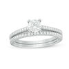 Thumbnail Image 1 of 0.75 CT. T.W. Certified Canadian Diamond Bridal Set in Platinum (H/VS2)