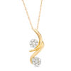 Thumbnail Image 0 of 0.25 CT. T.W. Diamond Bypass Flower Branch Pendant in 10K Gold