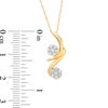 Thumbnail Image 1 of 0.25 CT. T.W. Diamond Bypass Flower Branch Pendant in 10K Gold