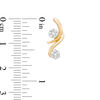 Thumbnail Image 1 of 0.25 CT. T.W. Diamond Bypass Flower Branch Drop Earrings in 10K Gold