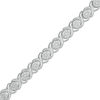 Thumbnail Image 1 of 1.00 CT. T.W. Composite Diamond "XO" Link Bracelet in 10K White Gold - 7.5"