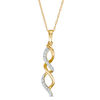 Thumbnail Image 1 of 0.10 CT. T.W. Diamond Flame Pendant in 10K Gold