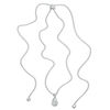 0.11 CT. T.W. Diamond Infinity Loop Bolo Necklace in Sterling Silver - 30"