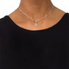 0.11 CT. T.W. Diamond Infinity Loop Bolo Necklace in Sterling Silver - 30"