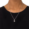 Thumbnail Image 3 of 0.11 CT. T.W. Diamond Infinity Loop Bolo Necklace in Sterling Silver - 30"