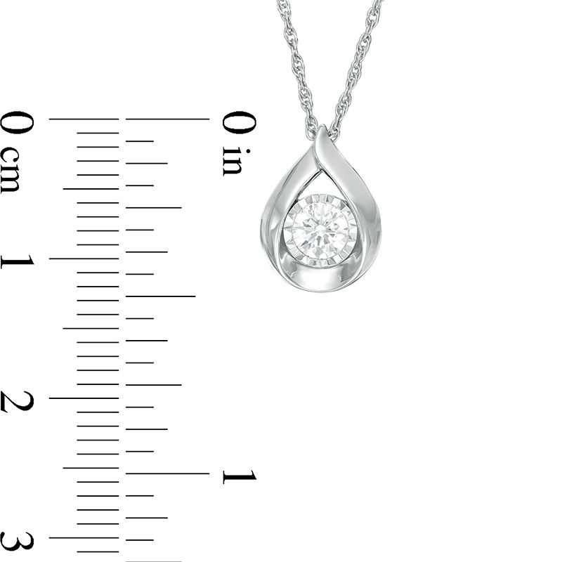 Main Image 2 of 0.50 CT. T.W. Diamond Pear-Shaped Pendant in 10K White Gold