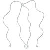 Thumbnail Image 1 of 0.23 CT. T.W. Diamond Double Circle Bolo Necklace in Sterling Silver - 30"
