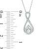 Thumbnail Image 1 of 0.25 CT. T.W. Diamond Teardrop Infinity Pendant in 10K White Gold