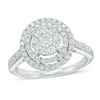 0.75 CT. T.W. Diamond Triple Frame Ring in 10K White Gold