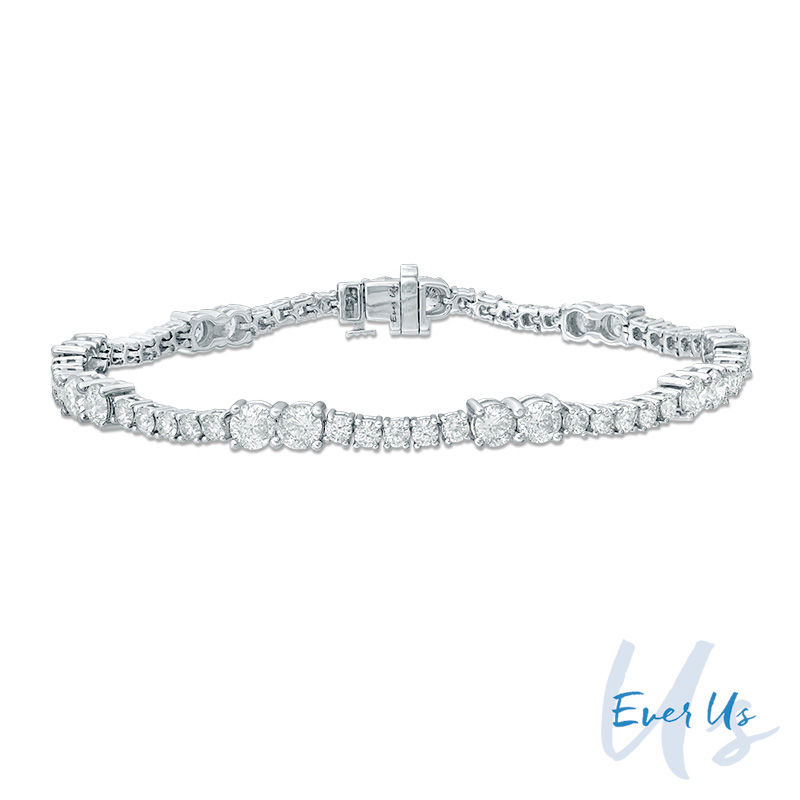 Main Image 2 of Ever Us™ 7.00 CT. T.W. Two-Stone Diamond Tennis Bracelet in 14K White Gold