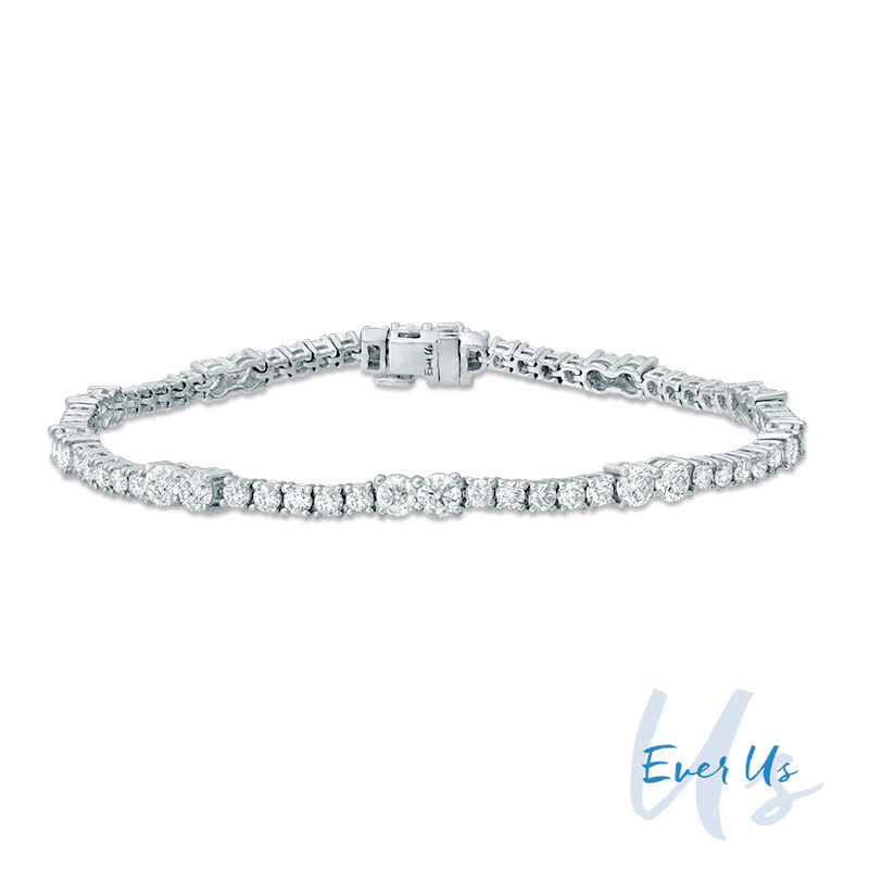 Main Image 2 of Ever Us™ 5.00 CT. T.W. Two-Stone Diamond Tennis Bracelet in 14K White Gold