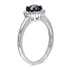 Thumbnail Image 2 of 0.95 CT. T.W. Enhanced Black and White Diamond Frame Engagement Ring in 10K White Gold