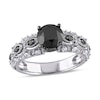 Thumbnail Image 0 of 1.98 CT. T.W. Black and White Diamond Vintage-Style Engagement Ring in 10K White Gold