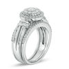 Thumbnail Image 2 of 1.25 CT. T.W. Composite Diamond Collar Three Piece Bridal Set in 14K White Gold